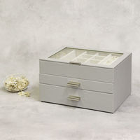 MOJYU ジュエリーボックス アシャ 3段 グレージュ JWB-023 1台（直送品）