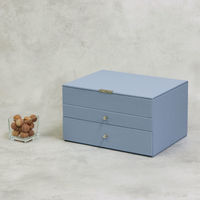 MOJYU ジュエリーボックス ゲージ 3段 ゼニスブルー JWB-010 1台（直送品）