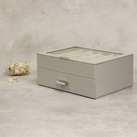 MOJYU ジュエリーボックス アシャ 2段 グレージュ JWB-016 1台（直送品）