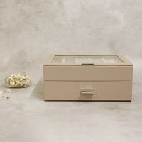 MOJYU ジュエリーボックス アシャ 2段 ピーチベージュ JWB-017 1台（直送品）