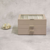 MOJYU ジュエリーボックス アシャ 3段 ピーチベージュ JWB-024 1台（直送品）