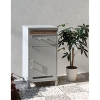 MOJYU ジェイク 宅配ボックス付ポスト シルバー 1台（直送品）