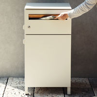 MOJYU ジャン 宅配ボックス付ポスト グレージュ 1台（直送品）