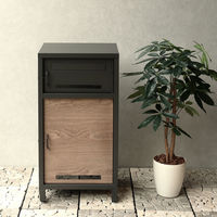 MOJYU ラウロ 宅配ボックス付ポスト ディムグレー 1台（直送品）