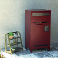 MOJYU マリーザ 宅配ボックス付ポスト ボルドー 1台（直送品）