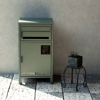 MOJYU ジョエレ 宅配ボックス付ポスト エバーグリーン 1台（直送品）