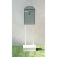 MOJYU ジェレミア スタンドポスト ブルーグレー/ホワイト 1台（直送品）