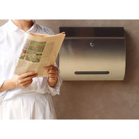 MOJYU マウロ 壁掛けポスト ステンレス 1台（直送品）