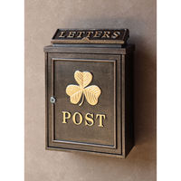 MOJYU クローバー 鋳物壁掛けポスト ブロンズ 1台（直送品）