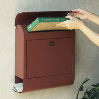 MOJYU エリン 壁掛けポスト カーディナルレッド 1台（直送品）