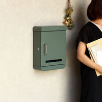 MOJYU ヴァレンテ 壁掛けポスト フォレストグリーン 1台（直送品）