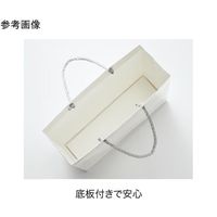 カウネット ビニールカバー手提げ紙袋 白 中 10枚入 31974608 1パック(10枚) 64-9358-06（直送品）