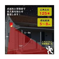 ブロードウォッチ ソーラー式防犯センサーアラーム SEC-IR-LALARM 1個 60-3183-48（直送品）