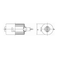 デンカエレクトロン イージーロックフェライト DC-2813N 1個 64-0694-11（直送品）
