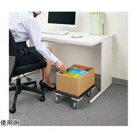 カウネット 荷物がすべりにくい木製平台車 小サイズ 42773320 1台 64-9364-25（直送品）