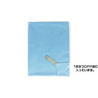 名古屋眼鏡 抗菌 業務用メガネ拭き (ループ付き) ライトブルー 3087-01 1枚 65-0253-29（直送品）