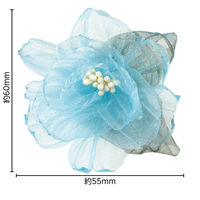 アーテック コサージュ レースフラワー ブルー 118864 1セット(1個×6)（直送品）