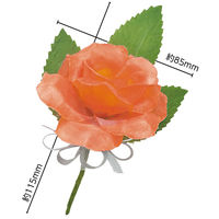 アーテック コサージュ ミニバラ オレンジ 118919 1セット(1個×5)（直送品）