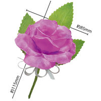 アーテック コサージュ ミニバラ パープル 118920 1セット(1個×5)（直送品）