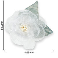 アーテック コサージュ レースフラワー ホワイト 118867 1セット(1個×6)（直送品）