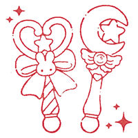 アーテック 木柄スタンプ30 魔法少女 マジカルステッキ 74772 1セット(1個×2)（直送品）