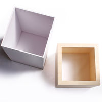 ヤマト工芸 ゴミ箱 木製 10L W CUBE ホワイト 329377 1個（直送品）