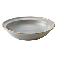 丸利玉樹利喜蔵商店 プレート 21cm エッジライン カレー&パスタ 陶器 食器 グレー 288133 1個（直送品）