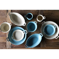 丸利玉樹利喜蔵商店 プレート 25cm L NARU 持ち手付き 陶器 ターコイズブルー 343380 1個（直送品）