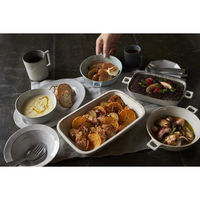 丸利玉樹利喜蔵商店 グラタン皿 20.5cm 持ち手付き ラウンド HINATA 皿 食器 洋食器 耐熱 陶器 ホワイト 343636 1個（直送品）