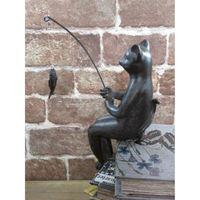 東洋石創 オブジェ フィッシング ねこ 11040 388930 1個（直送品）