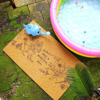 SOW 玄関マット ふかふかテラスマット 75×45cm フラワーブラウン 485207 1個（直送品）