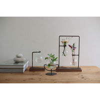 SOW 花瓶 アイアンガラスハンギング 2ボトル フラワーベース 485685 1個（直送品）