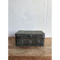 SOW 収納ボックス アンクブリキボックス S 小物入れ ふた付き 幅25.5×奥行17×高さ11cm 486131 1個（直送品）