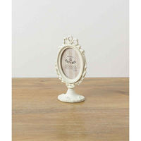 東京かんかん フォトフレーム フォトスタンド オーバル レジン ホワイト 487217 1個（直送品）