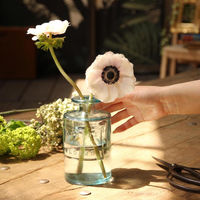 SOW 花瓶 VALENCIA リサイクルガラスフラワーベース SIETE クリア 492762 1個（直送品）