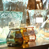 SOW 花瓶 VALENCIA リサイクルガラス ミニフラワーベース CERO イエロー 492766 1個（直送品）