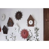 ヤマト工芸 掛け時計 木製 DOUWA house 壁掛け 時計 北欧 おしゃれ インテリア アナログ ホワイト 255327 1個（直送品）