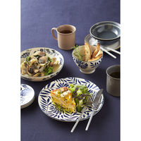 丸利玉樹利喜蔵商店 パスタプレート 20cm AIKA 硬質陶器 オリエンタルフラワー 377320 1個（直送品）