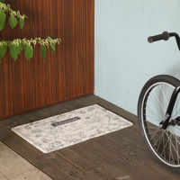 SOW 玄関マット ふかふかテラスマット 75×45cm ボタニカル 485204 1個（直送品）