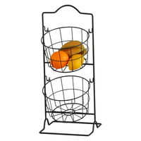 アビテ キッチンラック アーチ ラウンドバスケット ブラック 358404 1個（直送品）