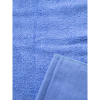 ウェーブ バスタオル バックガーゼ 65×120cm ブルー 402604 1個（直送品）