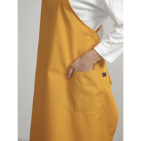 ウェーブ エプロン Aラインシルエットエプロン COCOWALK イエロー 412160 1個（直送品）