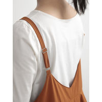 ウェーブ エプロン 無地 おしりフリルオールインワン COCOWALK キャメル 412183 1個（直送品）