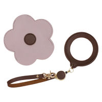 丸和貿易 ルーペ チャームルーペ フラワー 携帯用 リール付き グレー 445037 1個（直送品）