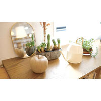 キシマ オブジェ 北欧風木調マネーバンク 陶器 リンゴ 468158 1個（直送品）