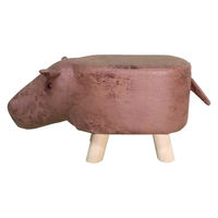 アビテ アニマルスツール カバ 座面高26.5cm ティーア・スツール・ヒッポ ブラウン 477394 1個（直送品）