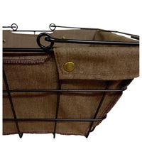 アビテ ワイヤーバスケット S 幅33.5×奥行25×高さ16.5cm ファブリック ブラウン 477929 1個（直送品）