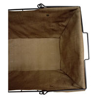 アビテ ワイヤーバスケット L 幅43×奥行30×高さ20cm ファブリック ブラウン 477931 1個（直送品）