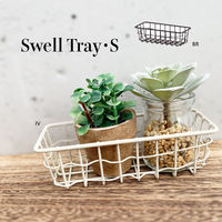 アビテ かご スウェル トレー S 小物入れ 幅17×奥行7×高さ5cm ブラウン 477939 1個（直送品）