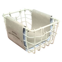 アビテ かご スウェル スクエアバスケット S 幅14×奥行9×高さ7cm アイボリー 477944 1個（直送品）